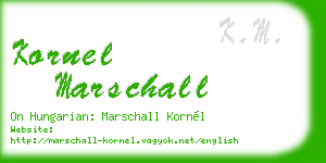 kornel marschall business card